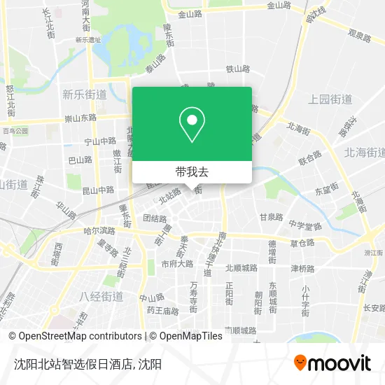 沈阳北站智选假日酒店地图