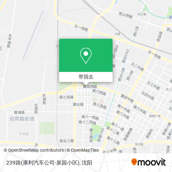 239路(康利汽车公司-泉园小区)地图