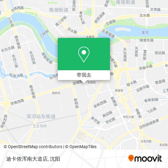 迪卡侬浑南大道店地图