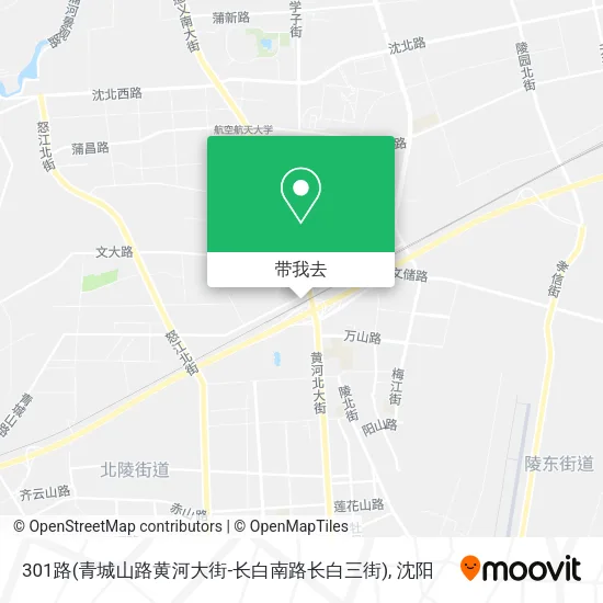 301路(青城山路黄河大街-长白南路长白三街)地图