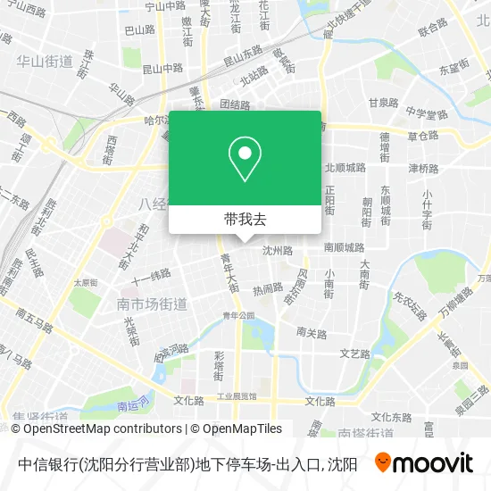 中信银行(沈阳分行营业部)地下停车场-出入口地图