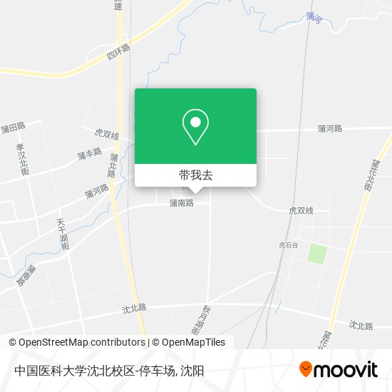 中国医科大学沈北校区-停车场地图