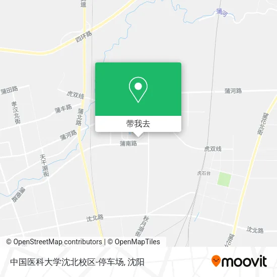 中国医科大学沈北校区-停车场地图