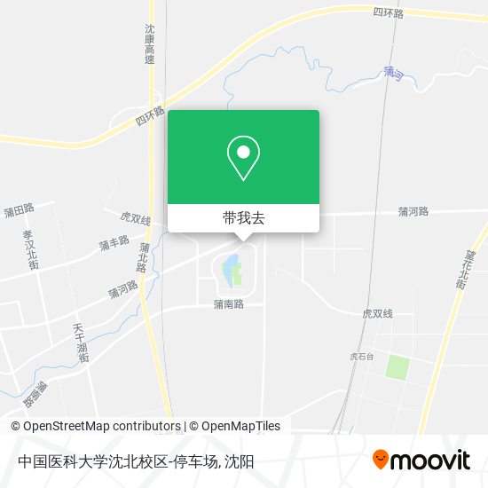 中国医科大学沈北校区-停车场地图