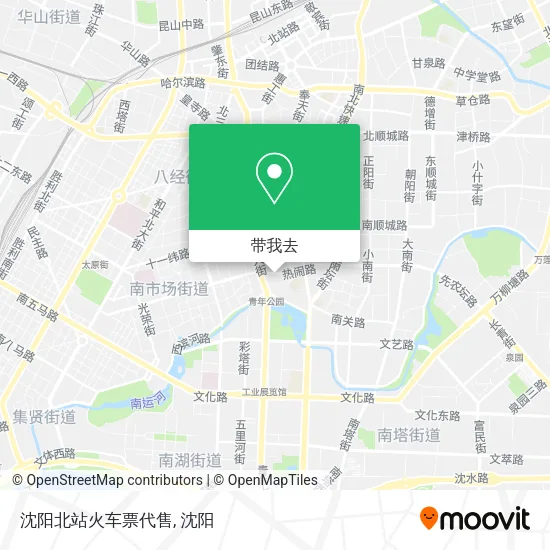 沈阳北站火车票代售地图