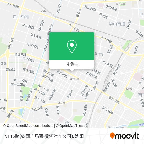 v116路(铁西广场西-黄河汽车公司)地图