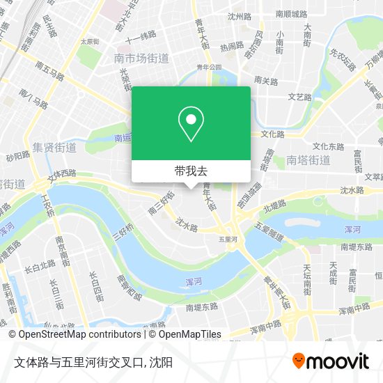 文体路与五里河街交叉口地图