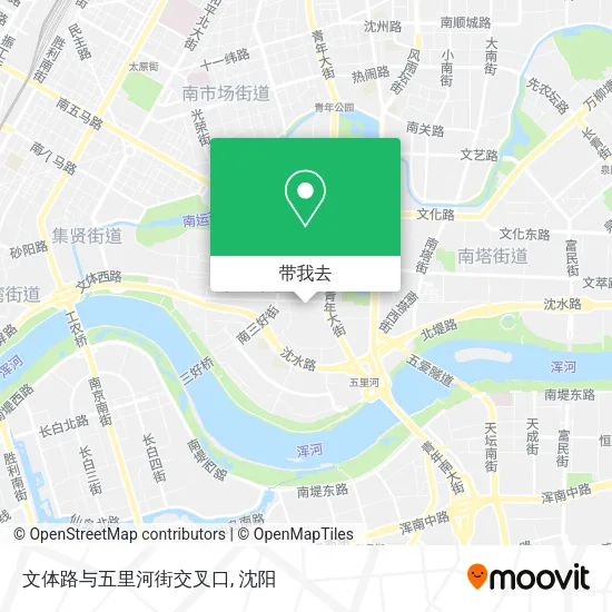 文体路与五里河街交叉口地图