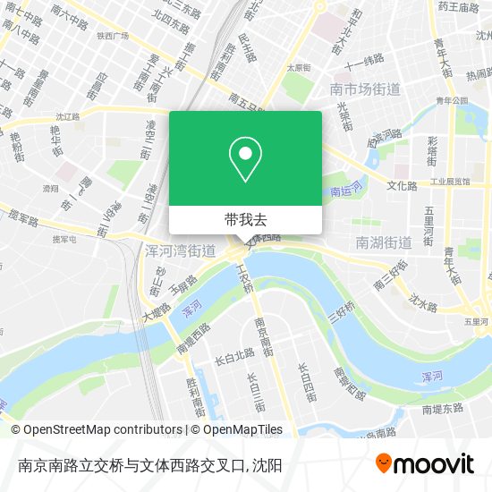南京南路立交桥与文体西路交叉口地图