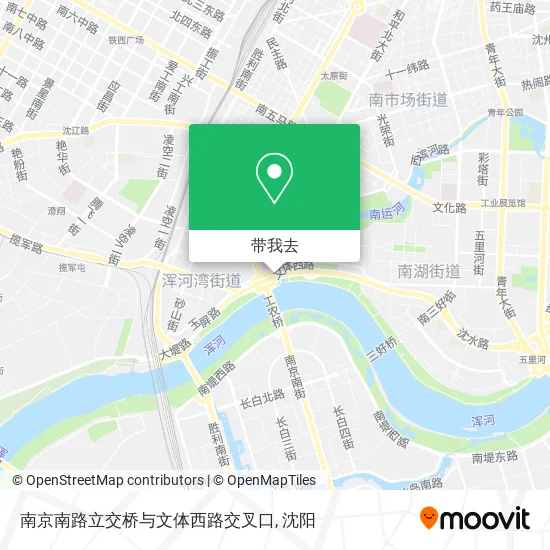 南京南路立交桥与文体西路交叉口地图