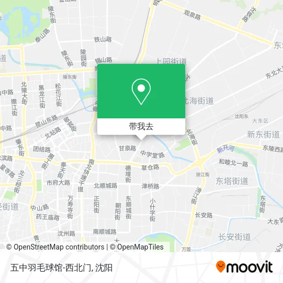 五中羽毛球馆-西北门地图