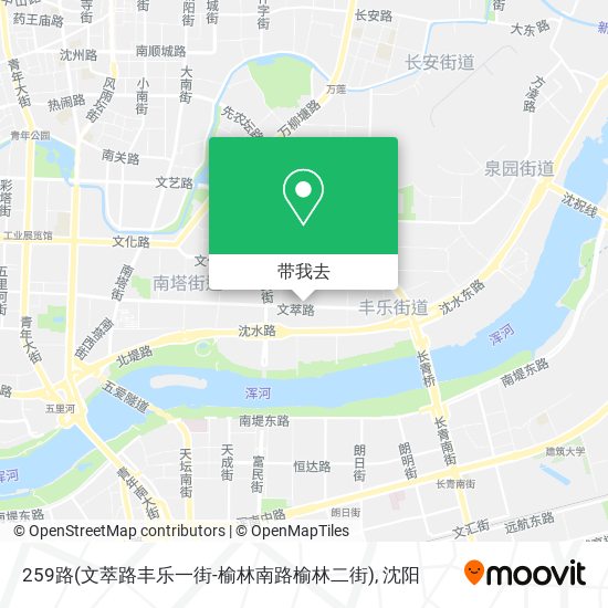 259路(文萃路丰乐一街-榆林南路榆林二街)地图