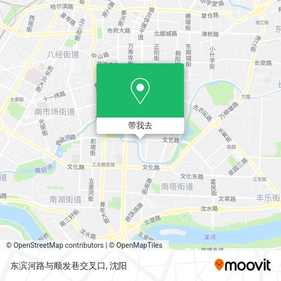 东滨河路与顺发巷交叉口地图