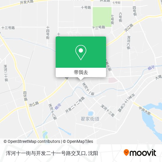 浑河十一街与开发二十一号路交叉口地图