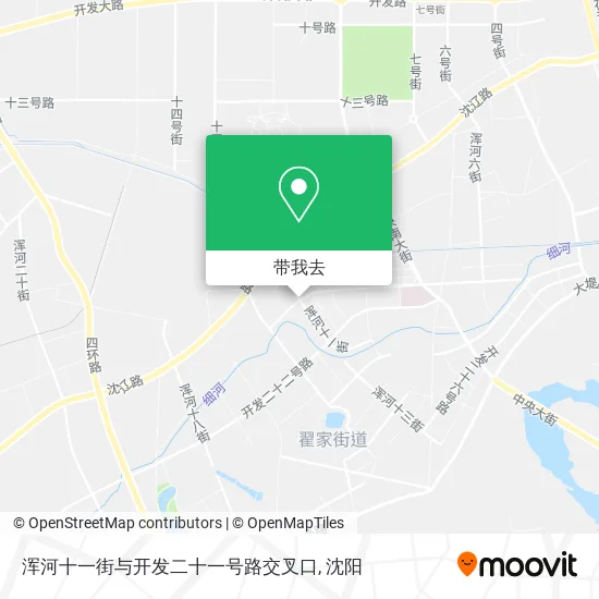 浑河十一街与开发二十一号路交叉口地图