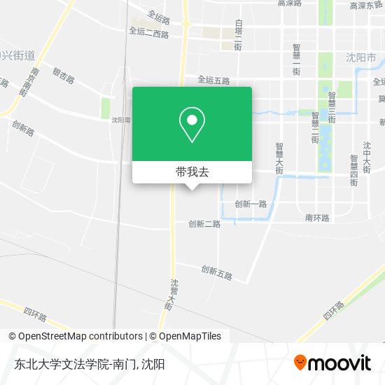 东北大学文法学院-南门地图