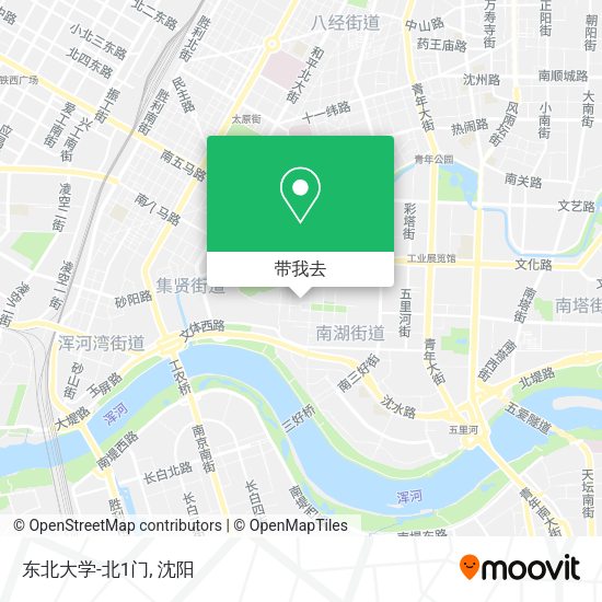 东北大学-北1门地图