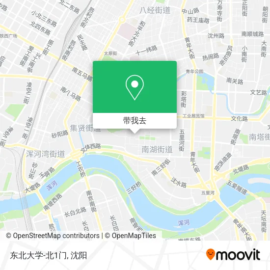 东北大学-北1门地图