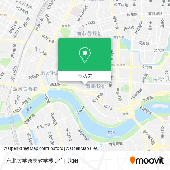 东北大学逸夫教学楼-北门地图