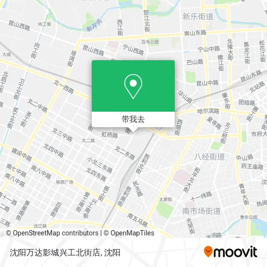 沈阳万达影城兴工北街店地图