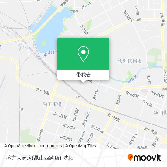 盛方大药房(昆山西路店)地图
