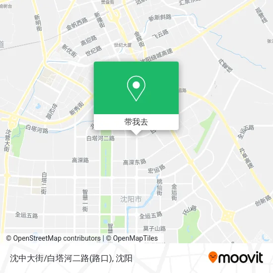 沈中大街/白塔河二路(路口)地图