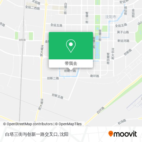 白塔三街与创新一路交叉口地图