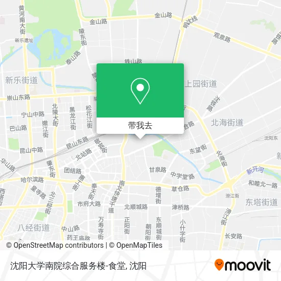 沈阳大学南院综合服务楼-食堂地图