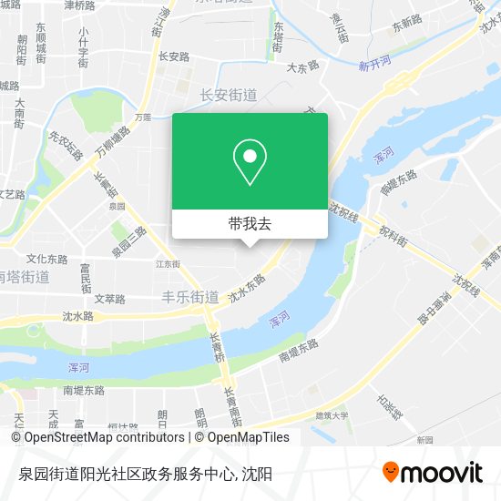 泉园街道阳光社区政务服务中心地图