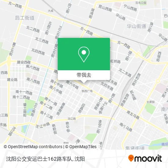 沈阳公交安运巴士162路车队地图