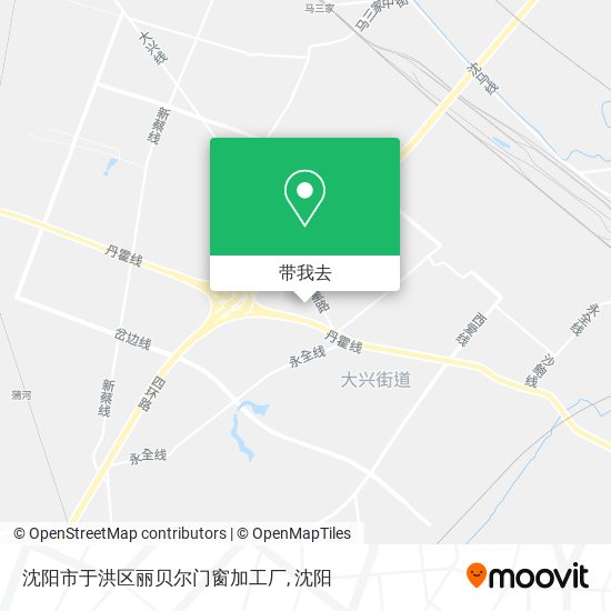 沈阳市于洪区丽贝尔门窗加工厂地图