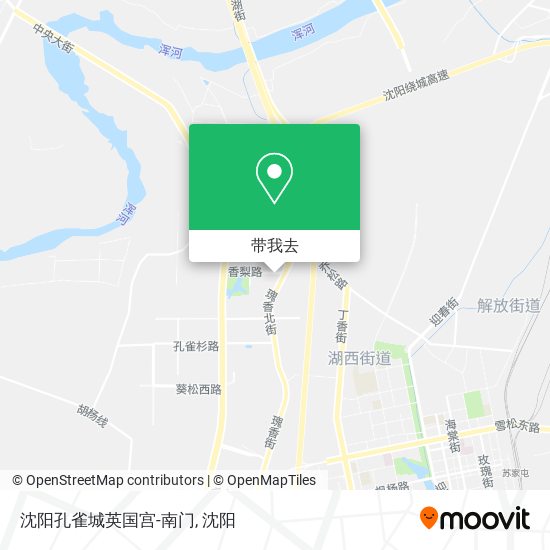 沈阳孔雀城英国宫-南门地图