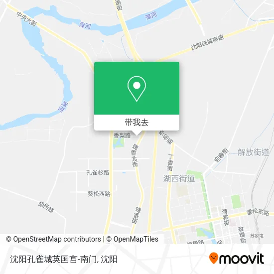 沈阳孔雀城英国宫-南门地图