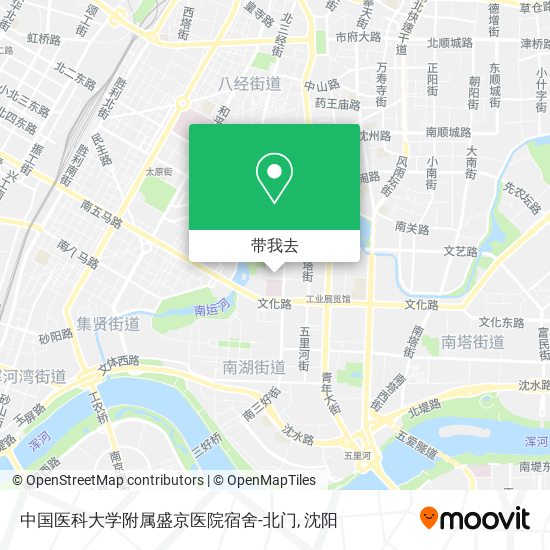 中国医科大学附属盛京医院宿舍-北门地图