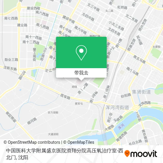 中国医科大学附属盛京医院滑翔分院高压氧治疗室-西北门地图