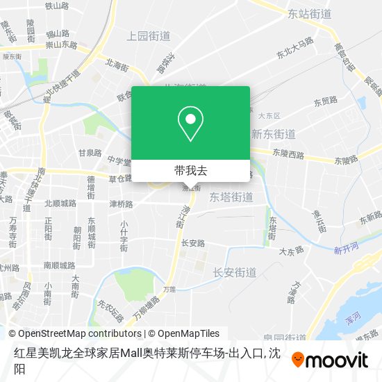 红星美凯龙全球家居Mall奥特莱斯停车场-出入口地图