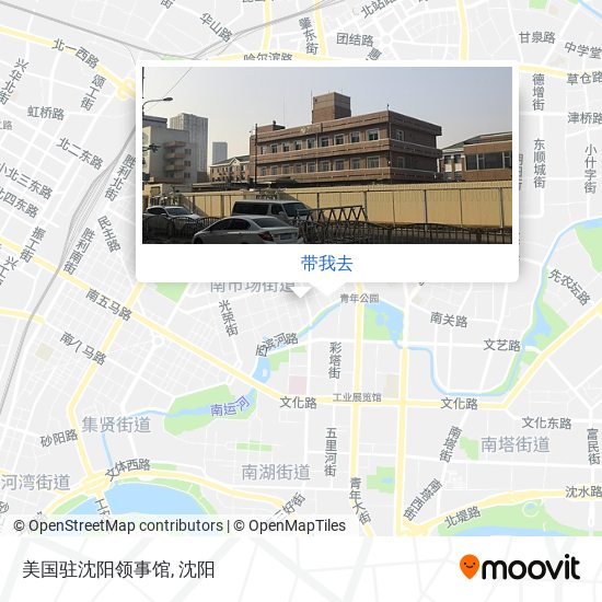 美国驻沈阳领事馆地图