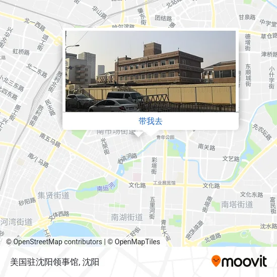 美国驻沈阳领事馆地图