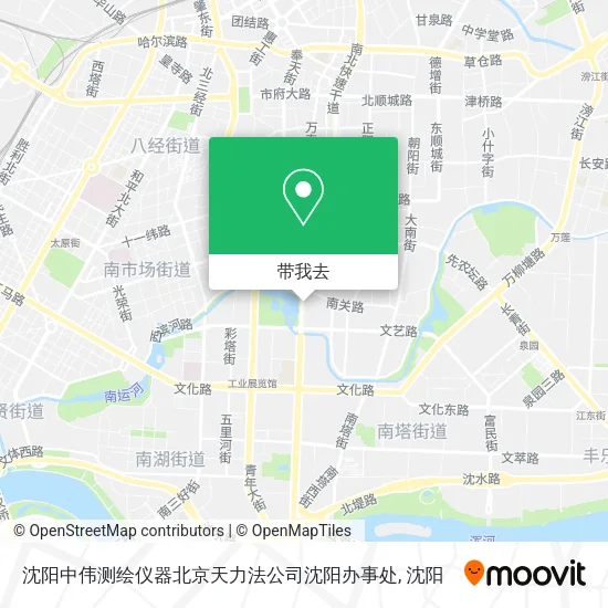 沈阳中伟测绘仪器北京天力法公司沈阳办事处地图