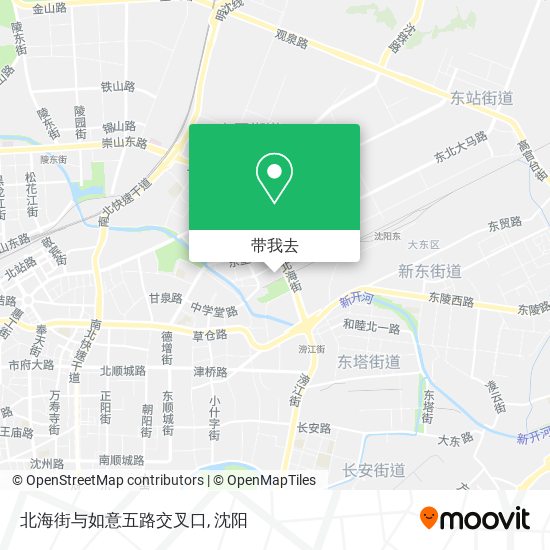 北海街与如意五路交叉口地图