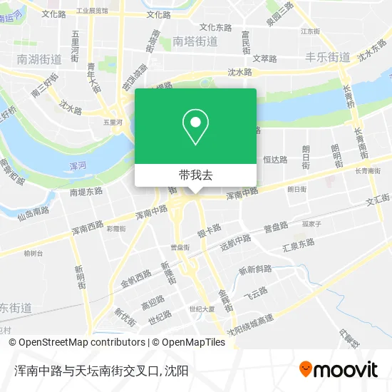 浑南中路与天坛南街交叉口地图