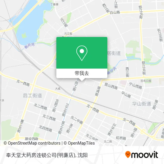 奉天堂大药房连锁公司(明廉店)地图