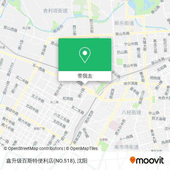 鑫升级百斯特便利店(NO.518)地图