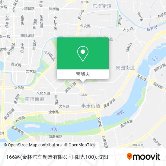 166路(金杯汽车制造有限公司-阳光100)地图