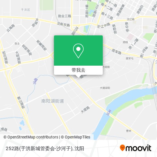 252路(于洪新城管委会-沙河子)地图