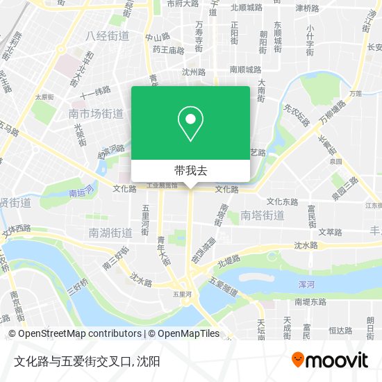文化路与五爱街交叉口地图