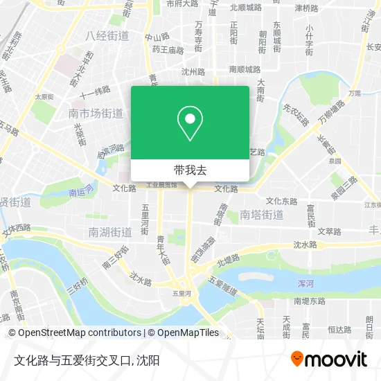 文化路与五爱街交叉口地图