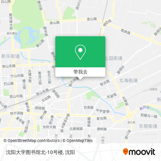 沈阳大学图书馆北-10号楼地图