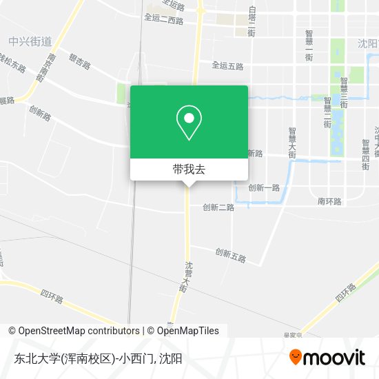 东北大学(浑南校区)-小西门地图