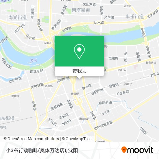 小3爷行动咖啡(奥体万达店)地图